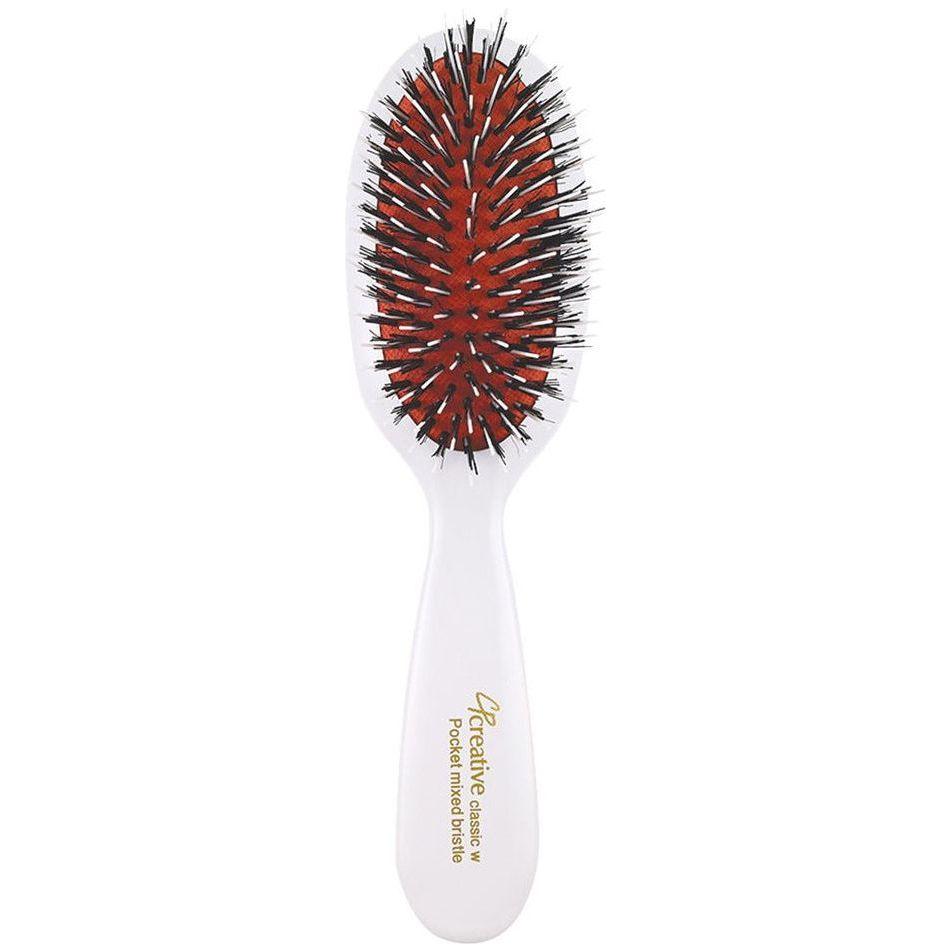 Classic Signature White Paddle Boar Bristle Hair Brush