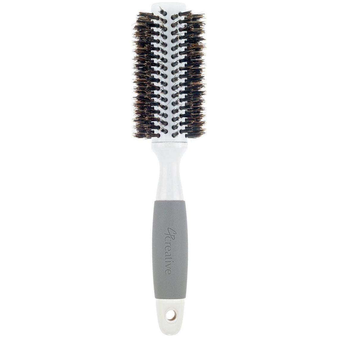 Ceramic Barrel Round Boar Bristle Hair Brush for Thick Hair