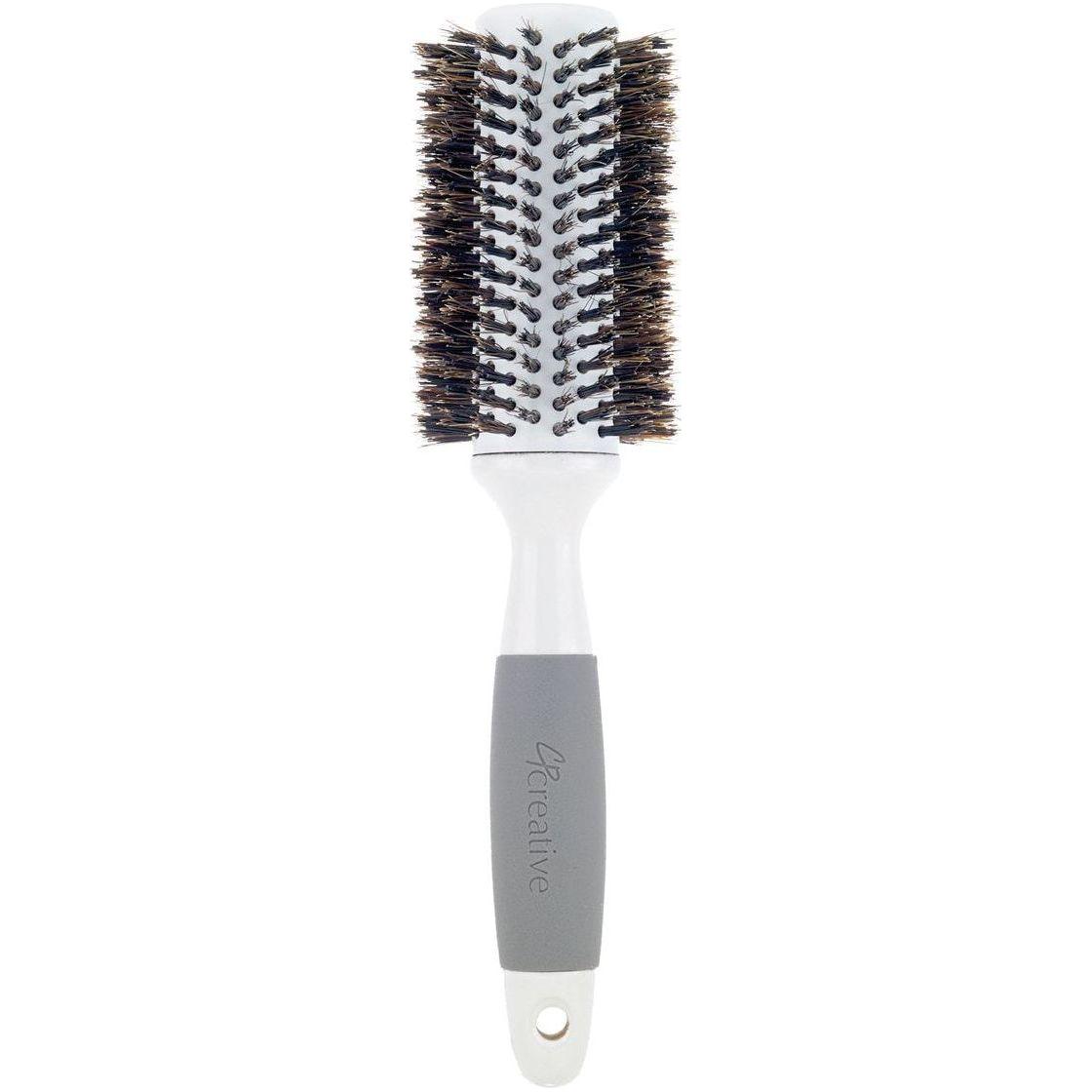 Ceramic Barrel Round Boar Bristle Hair Brush for Thick Hair