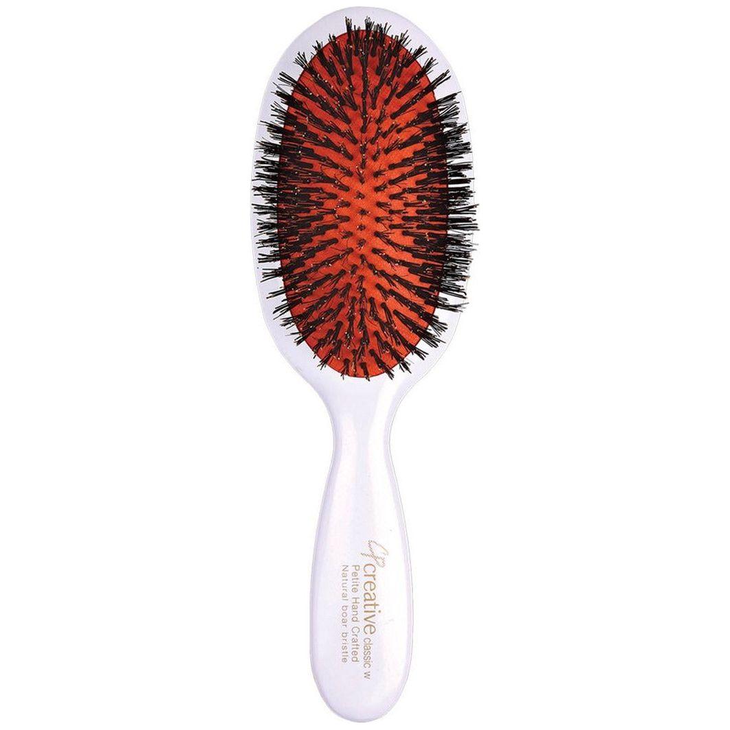 Classic Signature White Paddle Boar Bristle Hair Brush